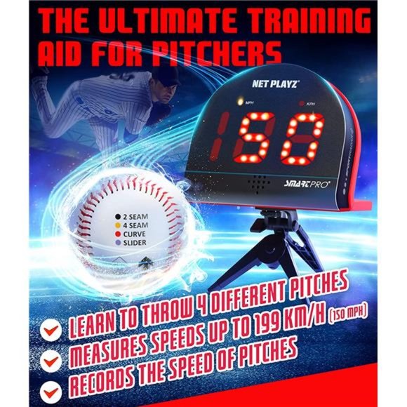 Baseball Pitch Trainer Speed Radar + Finger Placement Markers Kit - Picture 3 of 6